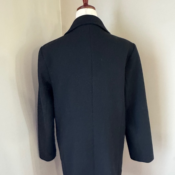 A&F Tailored Wool-Blend Dad Coat Classic Black Size Medium - Picture 9 of 12